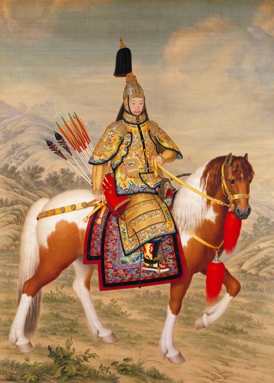 The Qianlong Emperor in Ceremonial Armour on Horseback by Giuseppe Castiglione